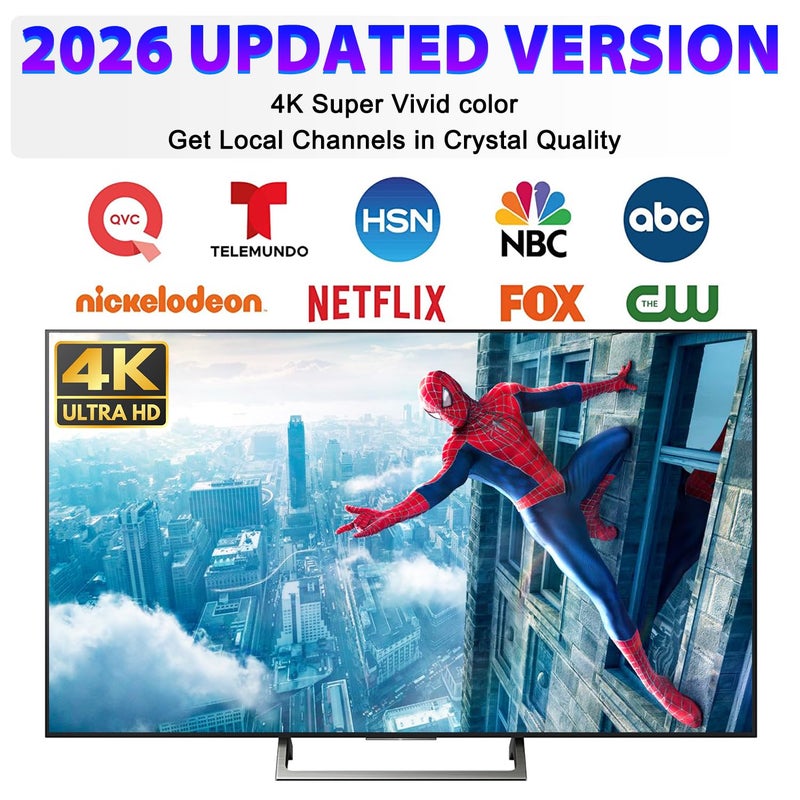 HIDB Indoor TV Antenna - Ultra HD 4K/1080p Digital TV Antennas for Local Channels, Enhanced Rabbit Ear Design with Smart Signal Booster, Works with All Smart TVs, Easy Setup, No Monthly Fees! - Image 3